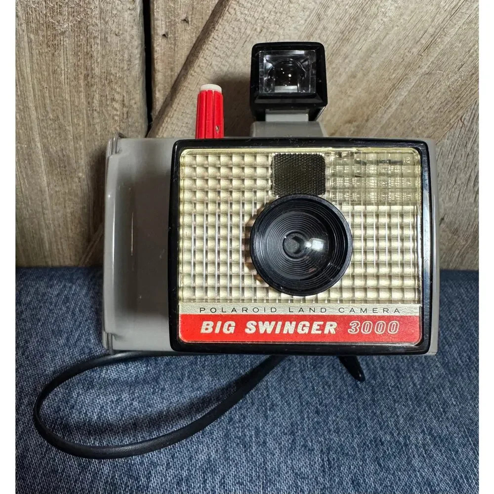 Vtg 60s Polaroid Big Swinger 3000 Beige Instant Camera Big Swinger Untested